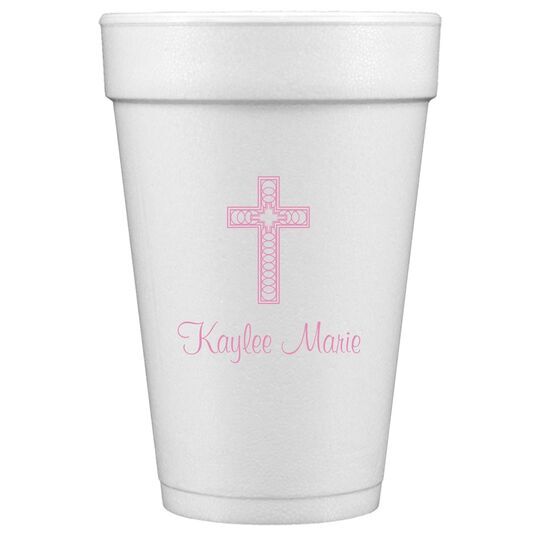 Cross Inspiration Styrofoam Cups